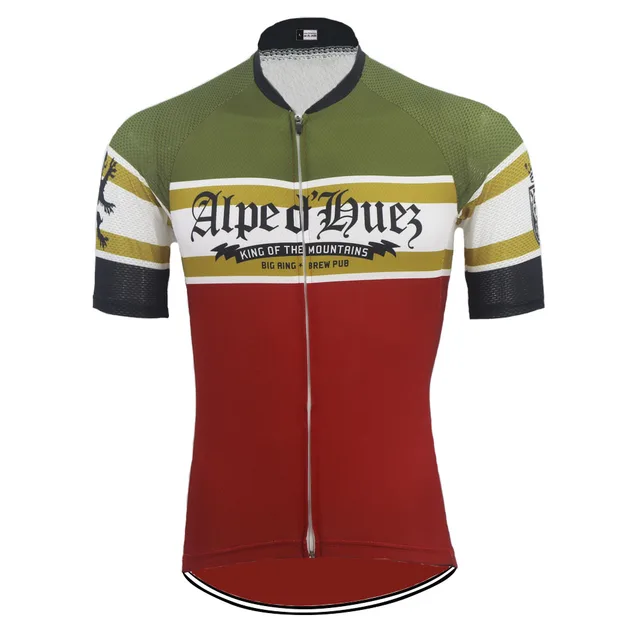 Retro Classic men cycling jersey short sleeve bike clothing Back