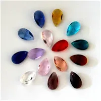 Forma de Amêndoa Claro com Prata de Volta Lustre de Cristal Prisma de Cristal Pingentes de Casamento Peças Pingentes Aparar 10 38mm - 7 com Prata de Volta Pingentes Lustre de