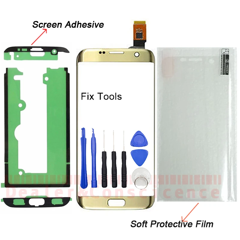 

1PCS (Tested) For Samsung Galaxy S7 Edge G935 G935F SM-G935F G935L G935P G935K Digitizer Touch Screen Panel+Tools+Glue+Protect