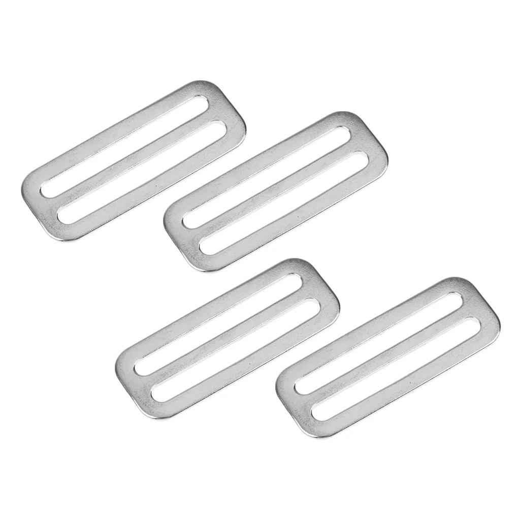4Pcs Dive Weight Belt Slide Stainless Steel Stopper Keeper Buckle for Swimming Underwater Scuba Diving Snorkeling Accessories