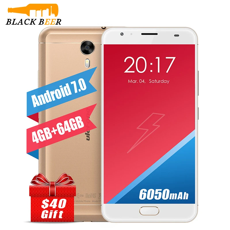 bilder für Ursprüngliches Ulefone Power 2 Handy MTK6750T Octa Core 5,5 ''Android 7.0 Smartphone 4 GB RAM 64 GB ROM 4G 6050 mAh Fingerabdruck ID bilder für Ursprüngliches Ulefone Power 2 Handy MTK6750T Octa Core 5,5 ''Android 7.0 Smartphone 4 GB RAM 64 GB ROM 4G 6050 mAh Fingerabdruck ID