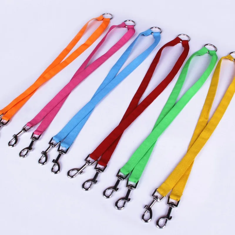 

2018 New Pet Products Nylon Material Dog Leash 4 Colors Traction Rope Dog Chain Pet Double Leashes Lead