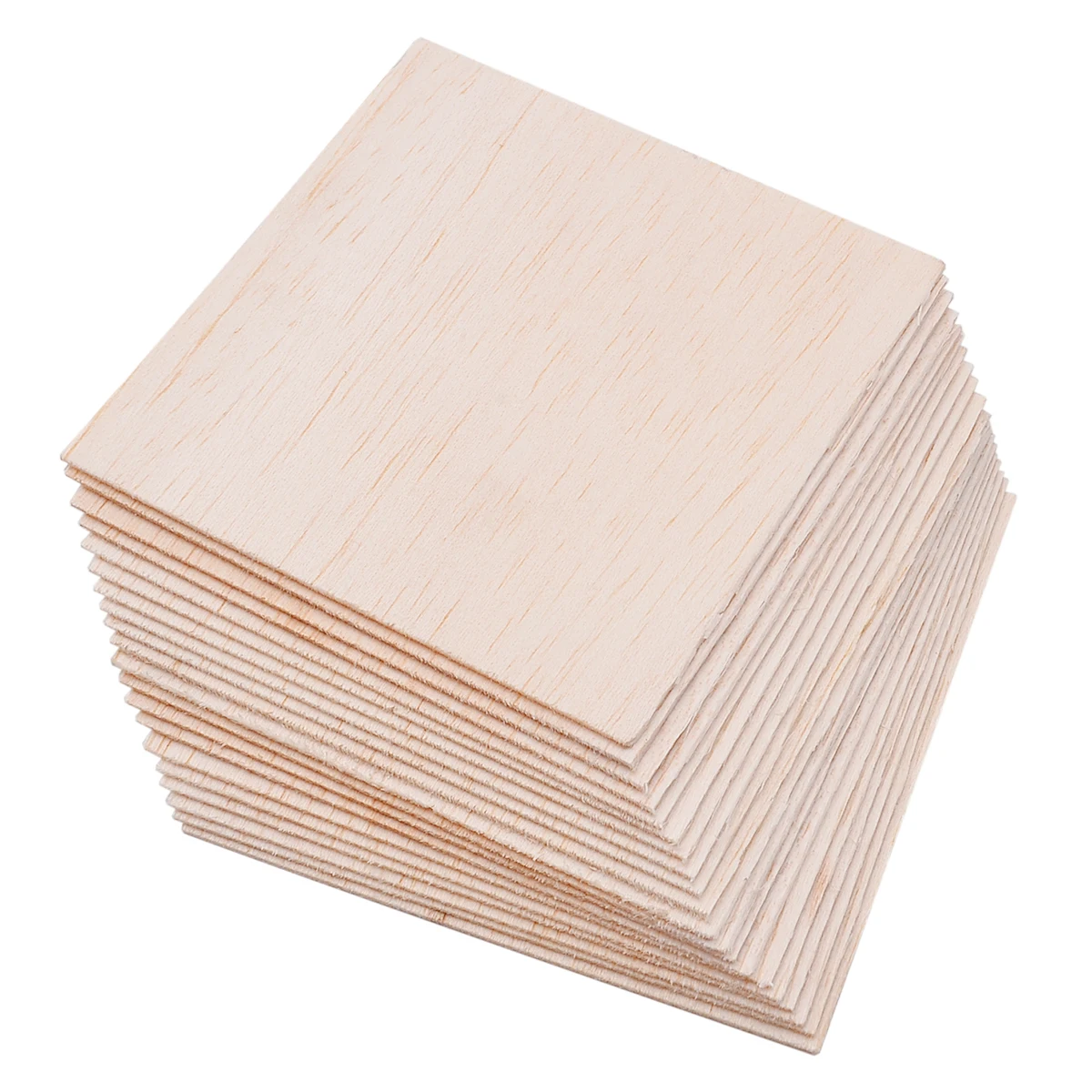 20 Piece Balsa Wood Sheets Spliced Wooden Plate Model Board for DIY Making House Ship Aircraft Model 10x10x0.1cm