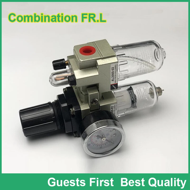

AC2010-02 1/4"PT Manual / Auto Drain Type Compressing Air Filter Pneumatic Gas Source Processor Two Joint oil-water separator