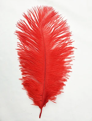 20 шт. страусиное перо 12-14 дюймов 30-35 см длинные высококачественные стильные настоящие натуральные перья Свадебные украшения - Цвет: Красный