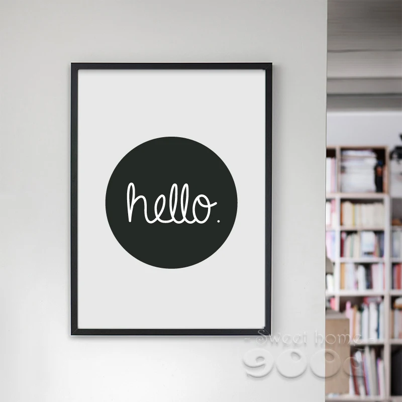 Мультфильм Hello Quote холст художественный принт настенные картинки для украшения