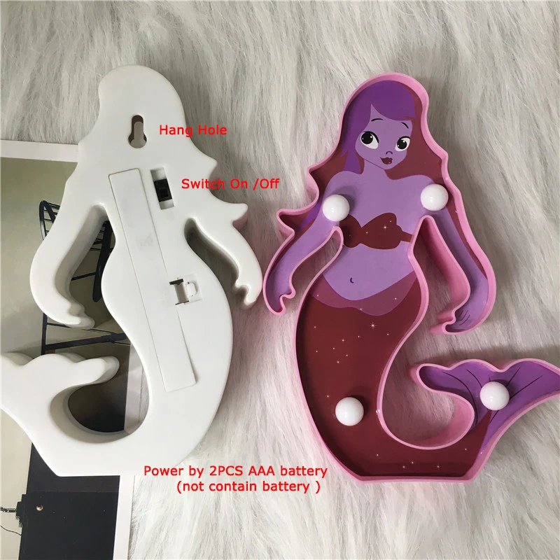 1 шт. классический 17 см высокий 3D Принцесса Русалка ночник Куклы Игрушки для подарки на день рождения для девочек сюрприз лампа освещение