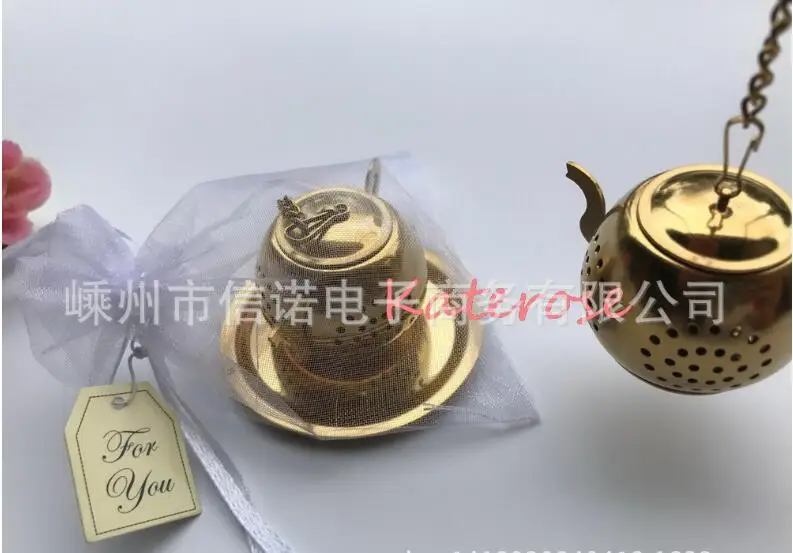 Stainless Steel Wedding Favor Gift and Giveaways for Guest Tea for Two Teapot Tea Infuser Strainer Favours Party Souvenir Stainless Steel Wedding Favor Gift and Giveaways for Guest Tea for Two Teapot Tea Infuser Strainer Favours Party Souvenir