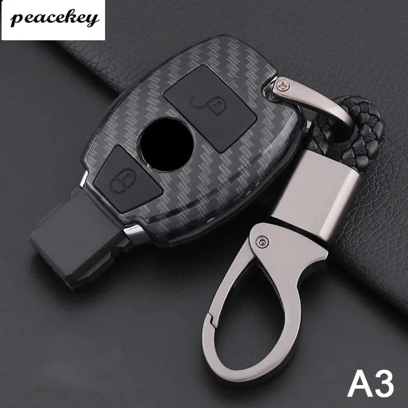 Чехол для ключа автомобиля из углеродного волокна Mercedes Benz B200 C180 E260L S320 GLK300 CLA CLS S400