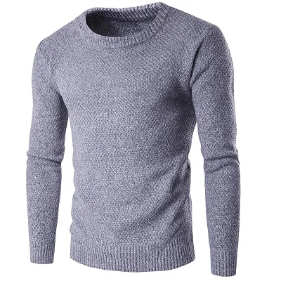 Зимняя мужская одежда, теплый толстый свитер, мужской осенний и зимний вязаный свитер Y258 - Цвет: Серый