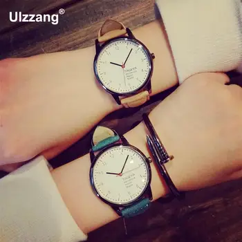 

2018 Casual Vintage Simple Leather Jeans Sport Quartz Wrist Watch Wristwatches Hours for Men Women Boy Girls