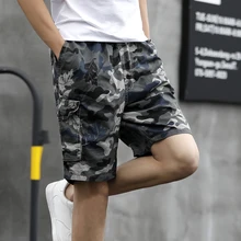 Мужские камуфляжные шорты в стиле милитари, повседневные шорты, мужские летние пляжные шорты, новая мода, уличная одежда~ bermuda masculina