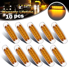 10x Ambra Luce di Indicatore Laterale Liquidazione 12-LED Lampade A Luce Per Freightliner Lato 12 ~ 24 V 6000 K, a sinistra, a Destra Lampade Per Auto Per Il Camion
