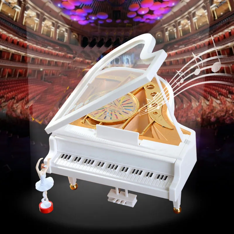 Mechanism Panio Ballerina music Box Rotating Paris Girl Piano Musical Boxes Students Wedding