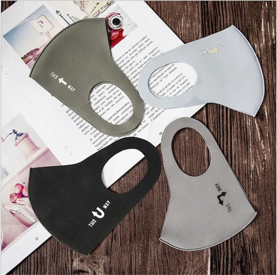 

4Pcs Black Kpop Mouth Mask Breathable Unisex Sponge Face Mask Reusable Anti Pollution Face Shield Wind Proof Mouth Cover