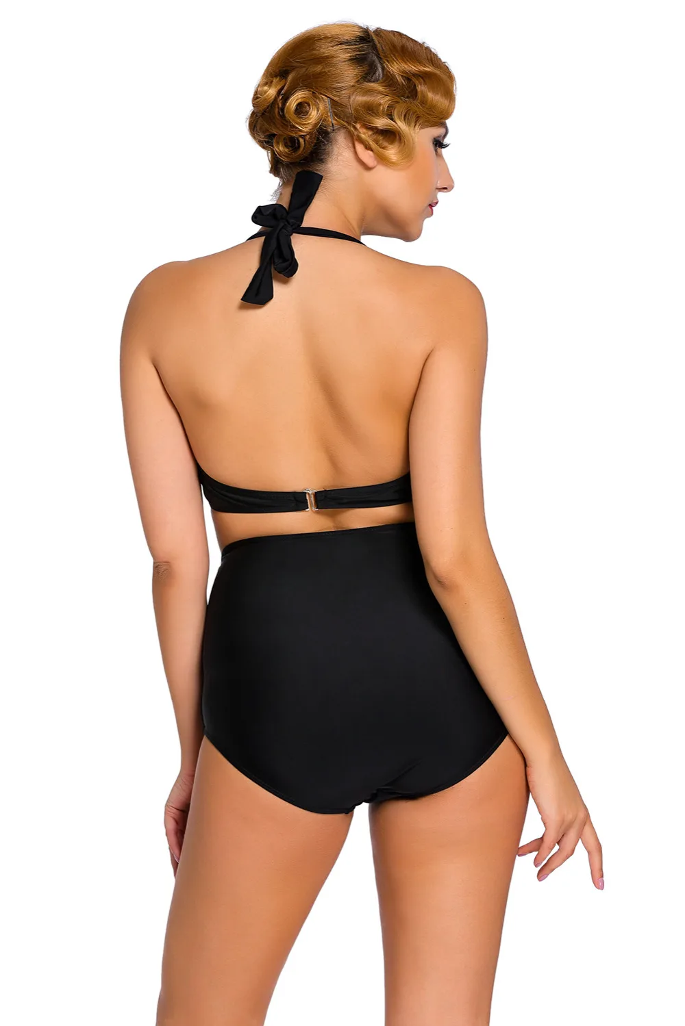 Solid-Black-Halter-Bikini-Swimsuit-LC41420-2-9