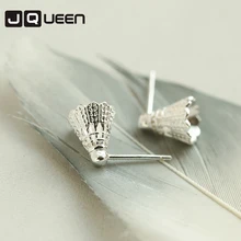 Панк Серебряный цвет бадминтон серьги темперамент личности креативные серьги-гвоздики уха Модные ювелирные изделия