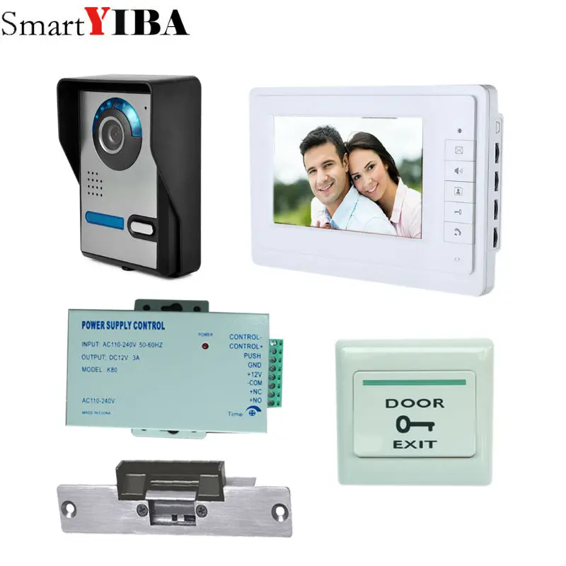SmartYIBA 7 inch color screen video door phone video door bell for villa apartment SmartYIBA 7 inch color screen video door phone video door bell for villa apartment