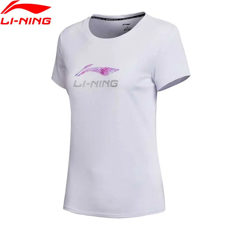 

Li-Ning Women The Trend Sports T-Shirt AT DRY BASE 63% Cotton 37% Polyester LiNing Sport Tee Breathable Tops AHSN122 WTS1384