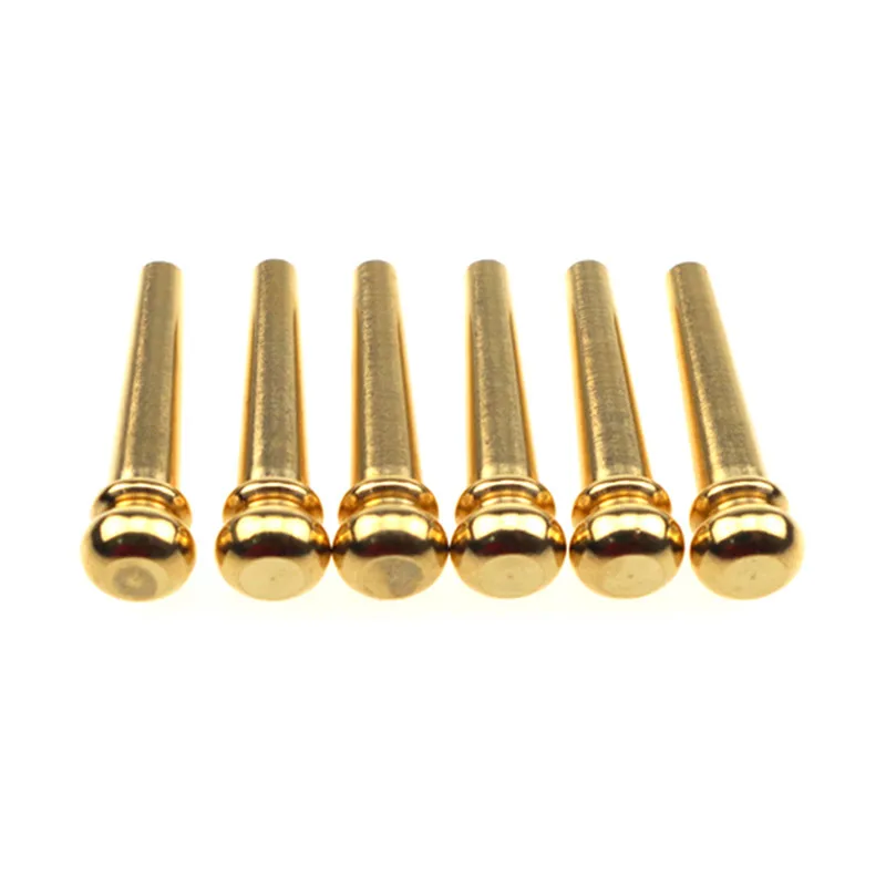 6pcs Acoustic Guitar String Bridge Pins Solid Copper Brass Endpin