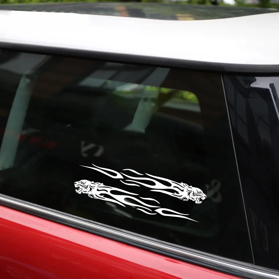 Cunymagos 2x Stylish Tiger Flame Sticker Vinyl Decal Creative Car Stickers Car Styling Decals Fashion Creative Car Body Sticker 223CM (19)