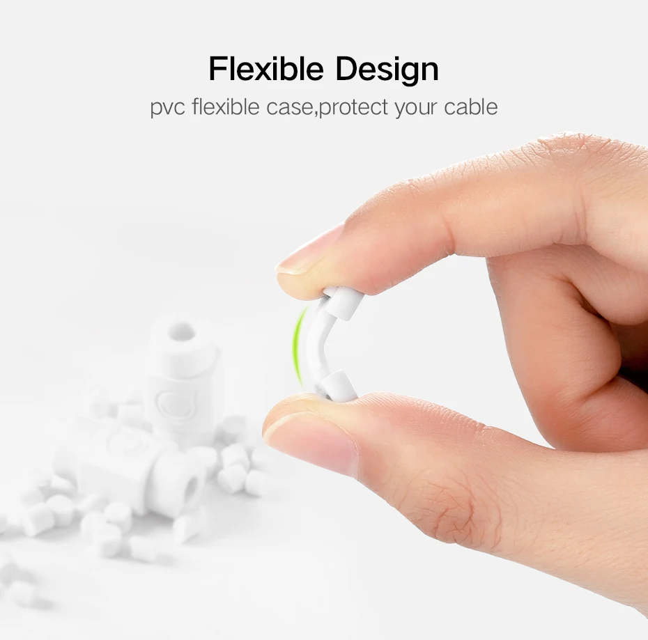 Ugreen кабель протектор для оригинальных iPhone кабель Зарядное устройство USB устройство для сматывания шнура питания для iPhone 8 Plus 6 7 мобильного телефона держатель для кабеля 6 шт./упак