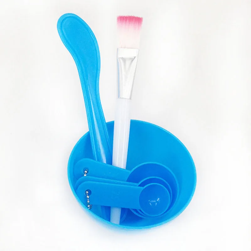  4 In 1 DIY Facial Beauty Mask Bowl Cosmetic Tool Mixing Spong Brush With Stick Brush Set (6)
