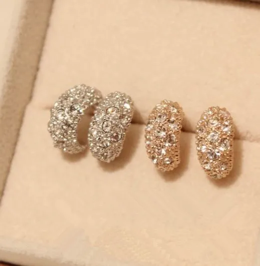 Min order $25(mix order) Kawayi c platinum plating earring crescent moon pea shape free shipping | Украшения и аксессуары