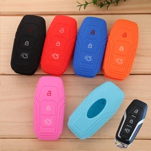 Intelligent D Car Styling Silicone Key Cover For Ford Kuga EcoSport New Focus 2 3 Mondeo Fiesta Edge Car Key Case