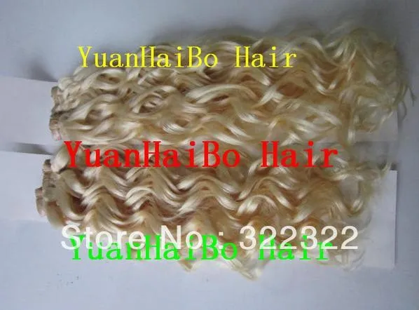 blonde color tape hair extensions (2)