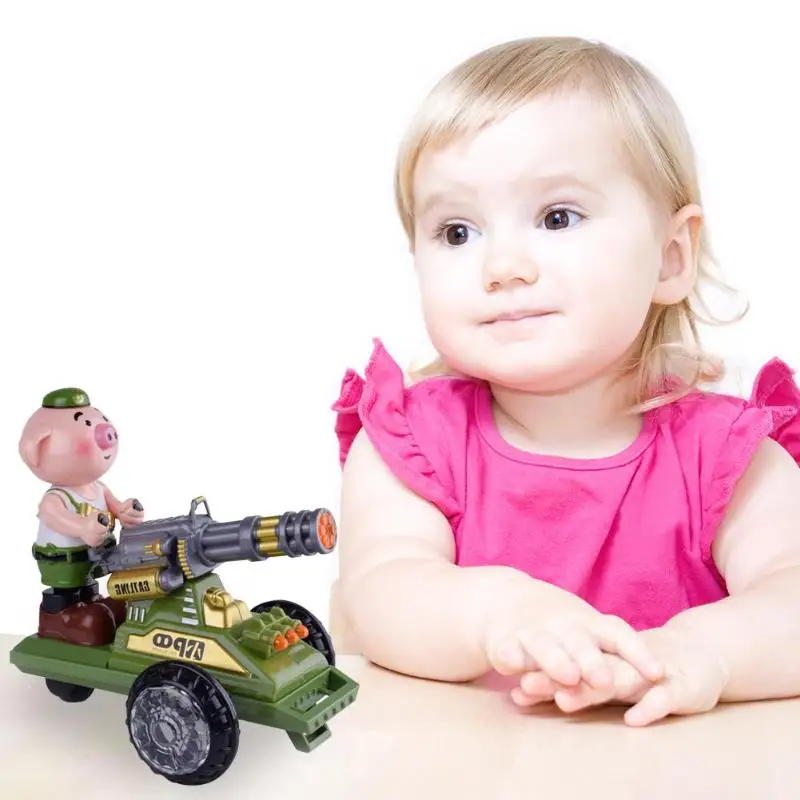 Интересные подделки автомобиль детская игрушка мультфильм модель свинья тела качели w/легкая музыка подходит для дома путешествия