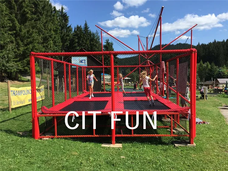 

Customized design factory price 4 in 1 high jump trampoline and CE approval