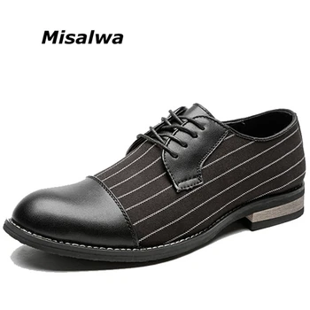 

Misalwa New Unique Men Stripes Oxfords Men Loafers Men Casual Daily Shoes Wedding Party Dating Dress Shoes Men's Flats