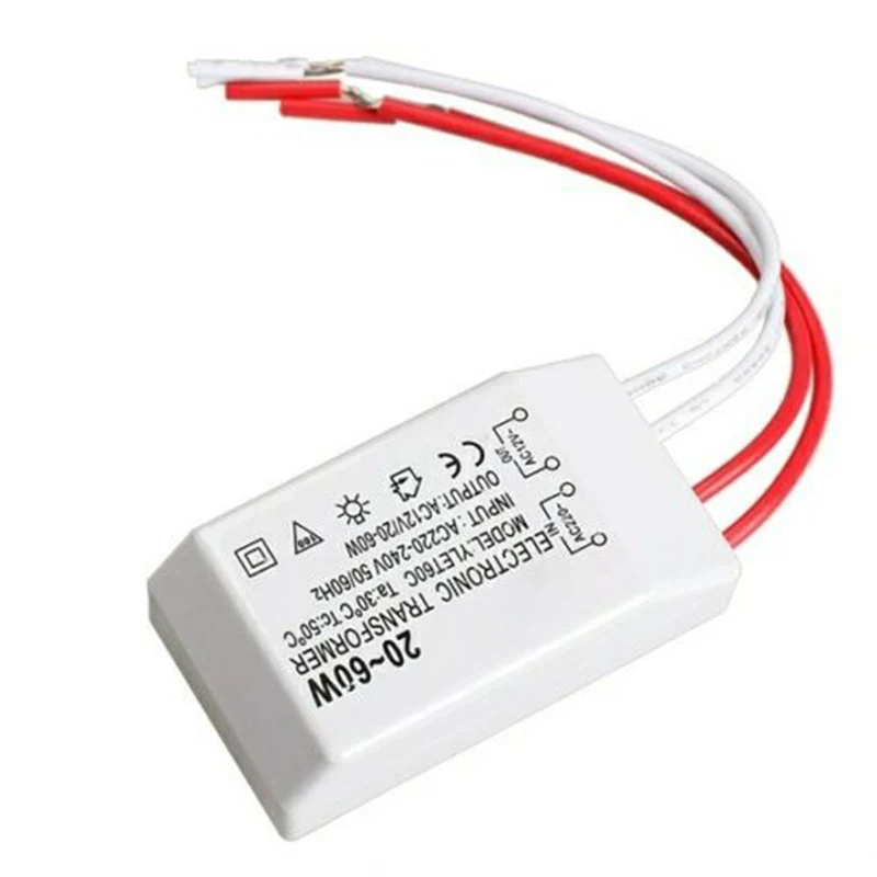 20-60 Вт электронный трансформатор адаптер для дома для люстры низкого напряжения лампы товары для домашнего сада