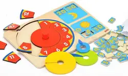 82 шт. головоломки доска детские деревянные часы головоломки игрушки/Детские Большие размеры часы с месяц времени года, развивающие игрушки