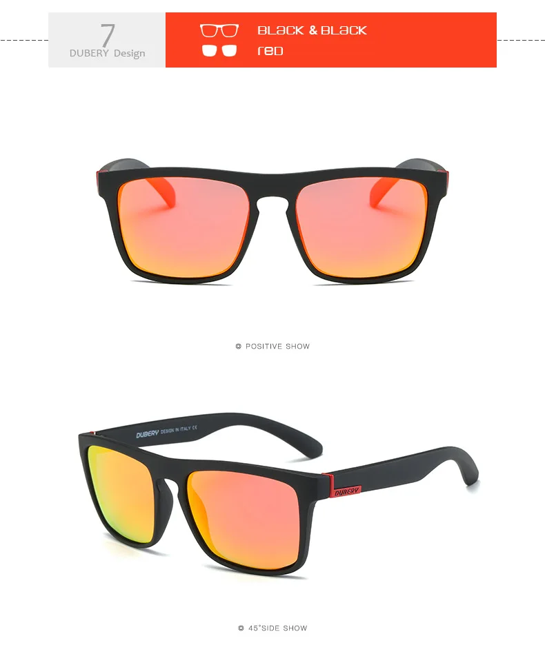 DUBERY поляризационные солнцезащитные очки для мужчин и женщин классические солнцезащитные очки для мужчин для вождения спортивные модные мужские очки дизайнерские Oculos UV400 731 - Цвет линз: NO7-with gift