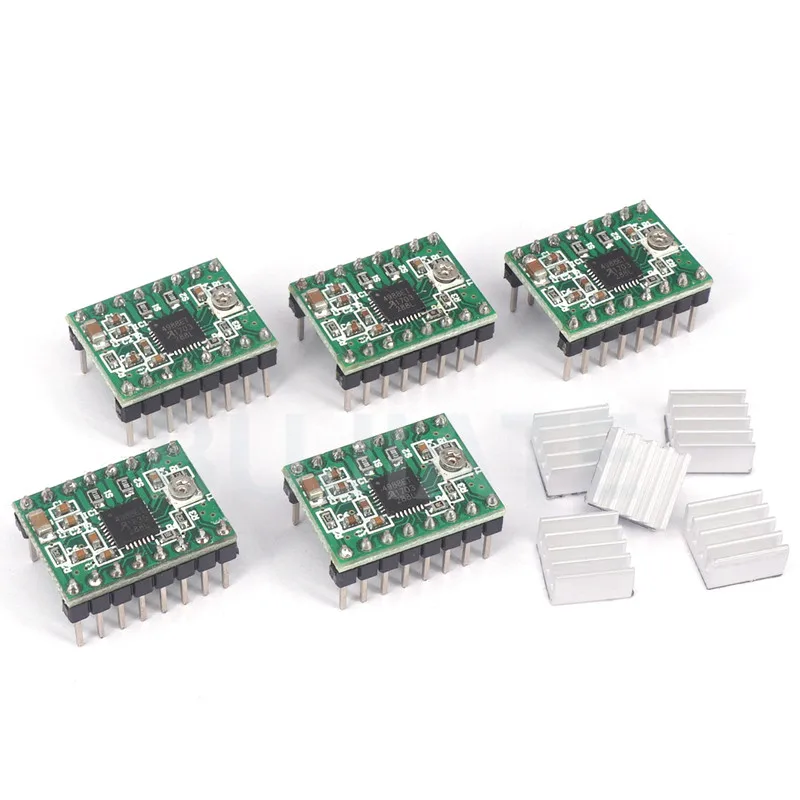  1 pc Mega 2560 R3 + Rampen 14 + USB linie + A4988 modul + PCB Heatbed MK2B + 12864LCD control panel