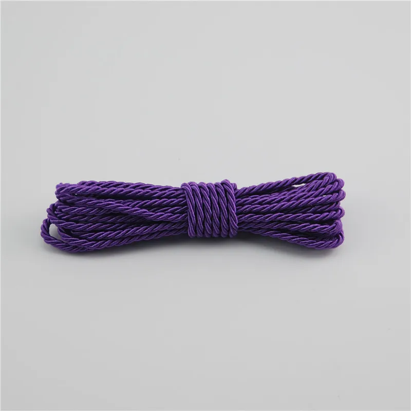 DIY Cord Jewelry findings 3 мм сплошной цвет 3 плетеный шнур декоративный скрученный сатиновый полиэфирный шпагат 20 м/шт. DS217