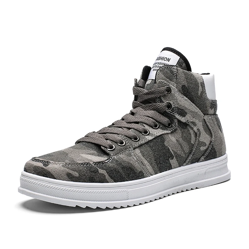 

TOSJC Man Vulcanized Shoes Casual Sneaker High Top Camouflage Shoes for Man all seasons Shoes