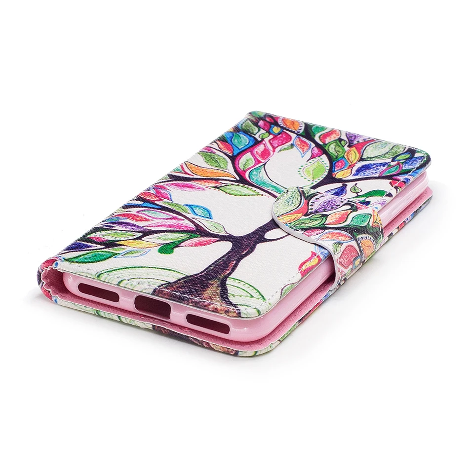 فراشة البومة محفظة من جلد pu فليب حافظة لهاتف huawei P20 لايت 2019 P30 برو P10 P8 P9 لايت البسيطة Y5 2017 Y6 برو 2017 غطاء B116