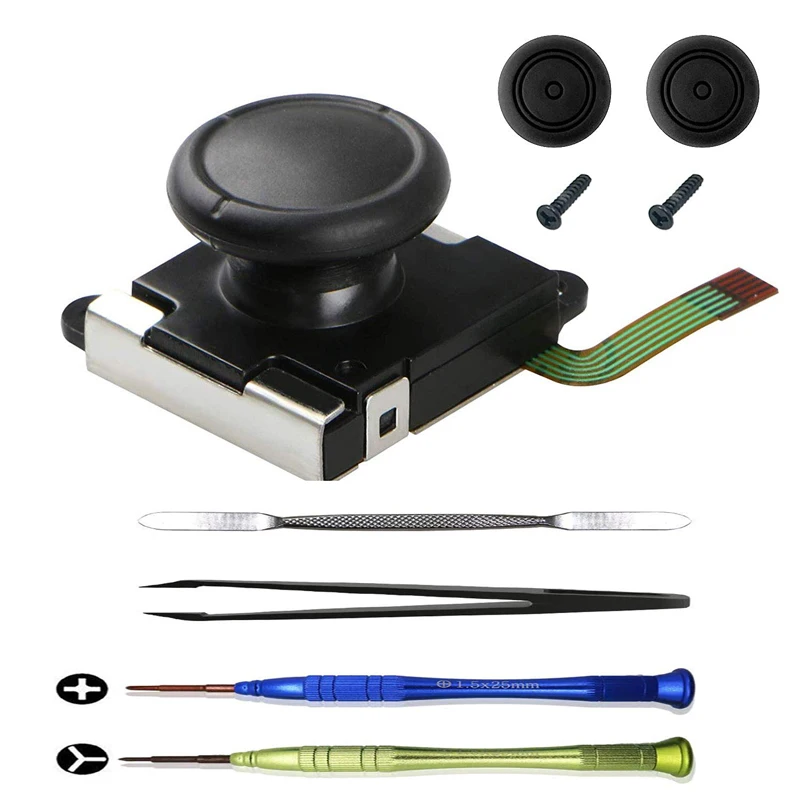 

Dealonow 3D Replacement Analog Joystick Thumb Sticks for Nintendo Switch Joy-Con Controller with Thumb Stick Caps