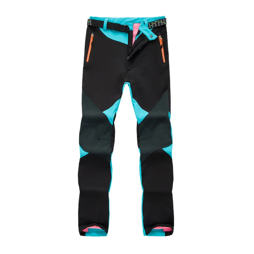 JACKSANQI المرأة الشتاء الصوف سوفتشيل السراويل الحرارية للماء في الهواء الطلق الرياضة الإرتحال التزلج التخييم الإناث السراويل RA032