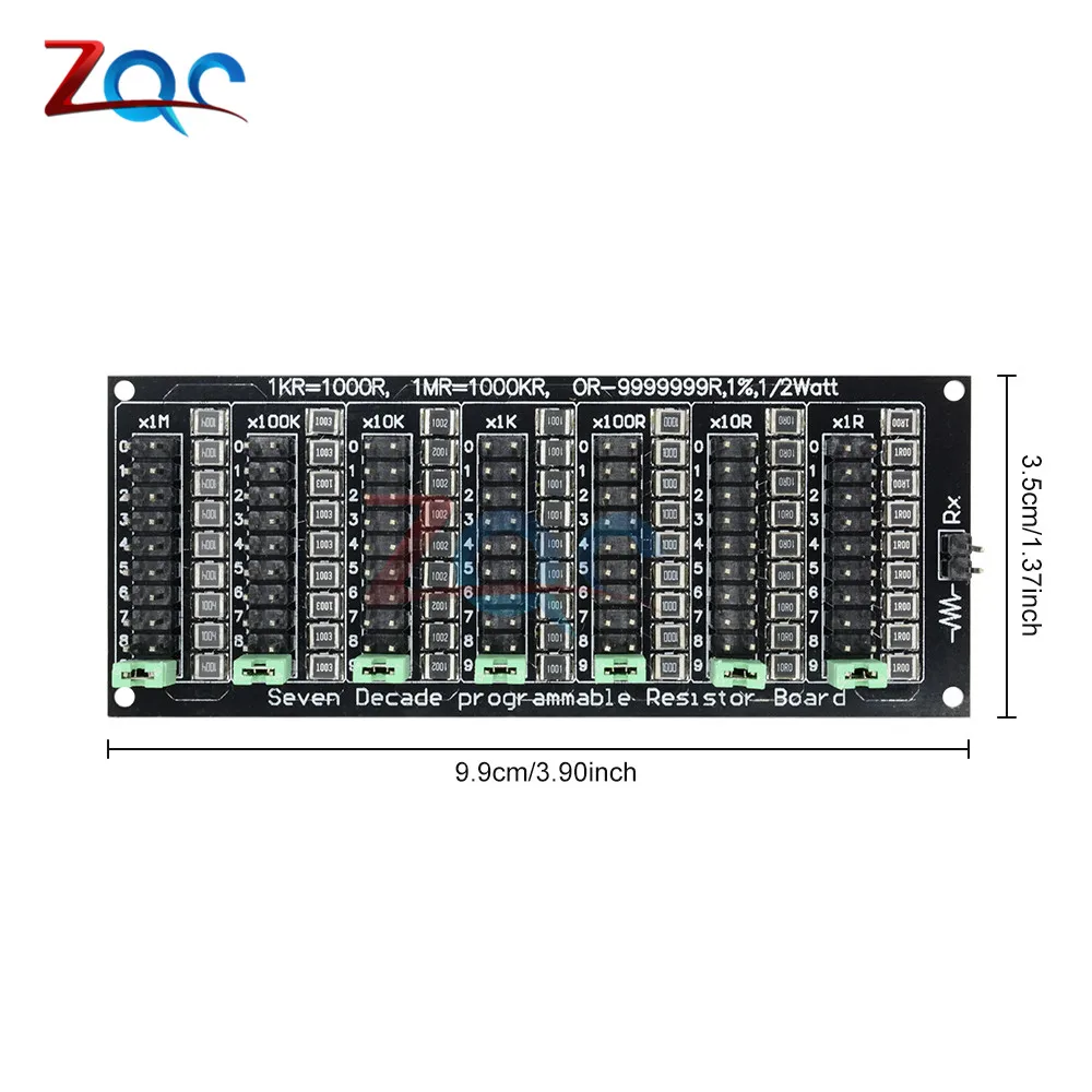 1R-99999r семь лет программируемый резистор доска, шаг 1R, 1%, 1/2 Вт. регулируемый резистор ползунковый резистор