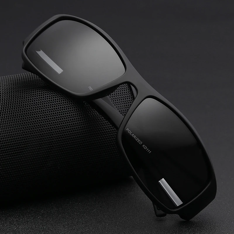 Бренд KDEAM Для мужчин поляризованных солнцезащитных очков TR90 прямоугольник покрытие вождения очки спортивные очки gafas-де-сол KD111