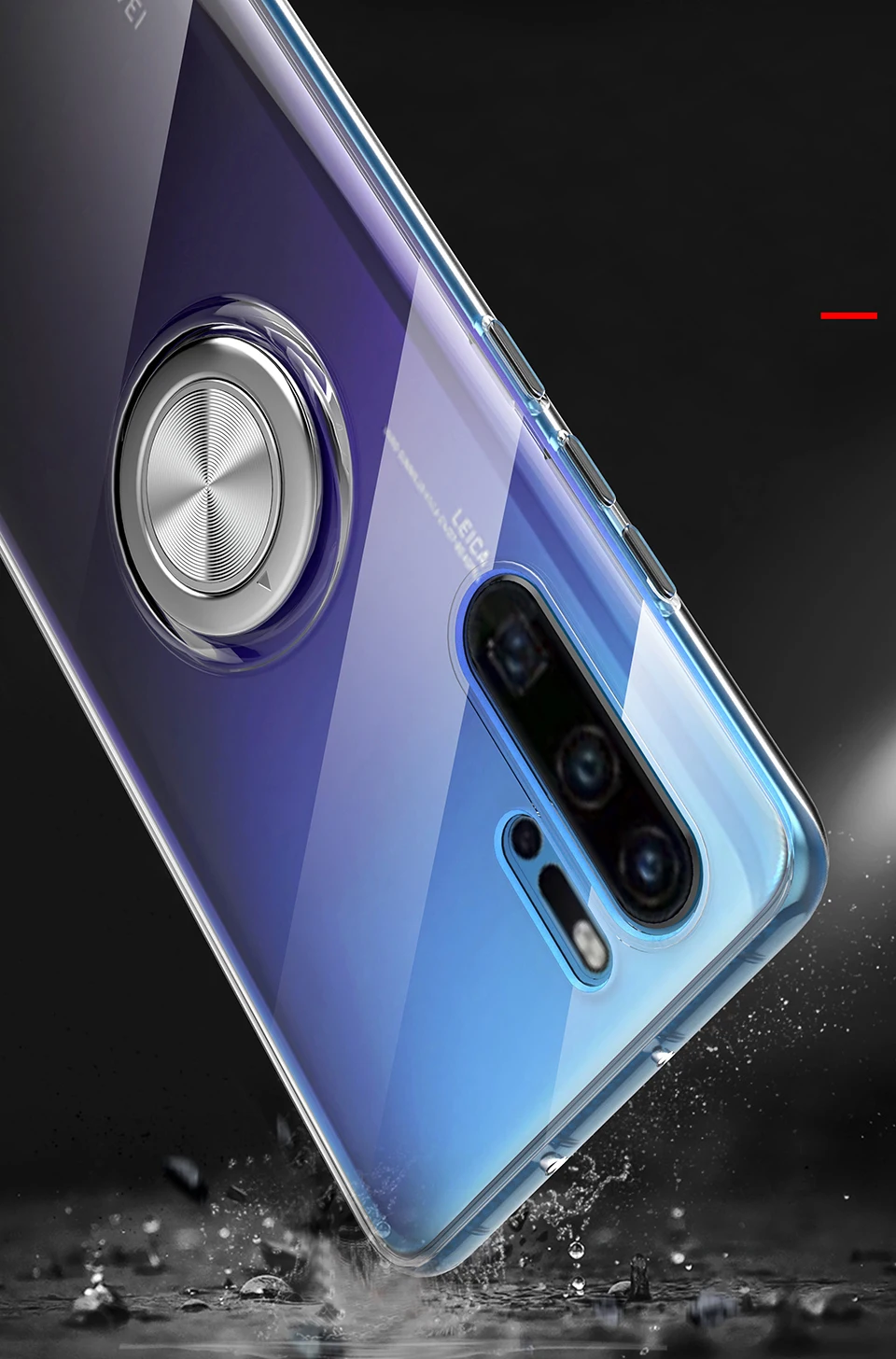 Чехол для huawei P30 Pro Lite, прозрачный мягкий силиконовый чехол с кольцом-держателем для huawei P20 mate 20 Pro X Honor View 20, чехол для телефона