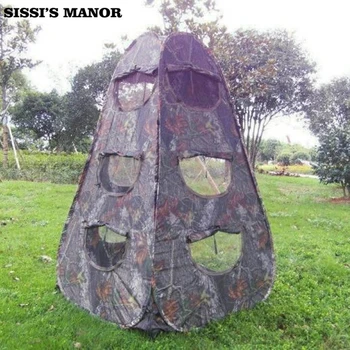 

High-grade camouflage single hide!Watching/hunting bird camouflage pop up tent/photography tent with 9windows and movable mat