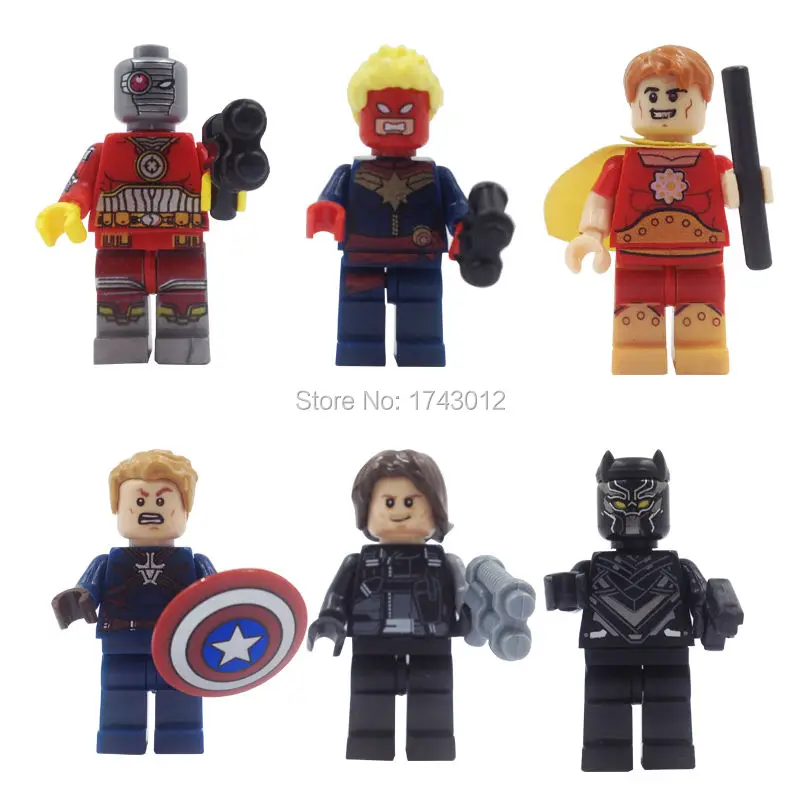 PG001-006 Wholesale Marvel Super Heroes The Avengers figures Single Loki Building Blocks Model Toys For Children | Игрушки и хобби