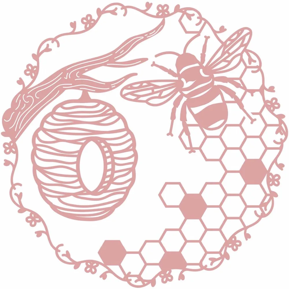 

Bee Honeycomb Border Metal Cutting Dies Stencil For DIY Scrapbooking Embossing Paper Greeting Card Dies Cut Album Making Craft