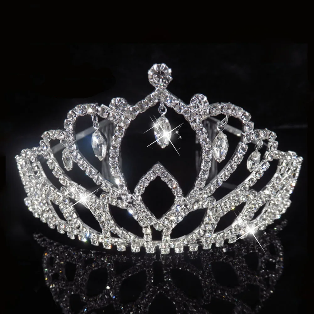 AINAMEISI 9 стильные роскошные серебряные хрустальные свадебные диадемы и короны, гребень, пышные повязки на голову, большая корона, свадебные украшения для волос для женщин - Окраска металла: 2