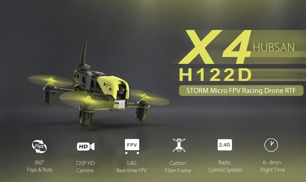 HUBSAN H122D X4 Рама Комплект Мини RC гоночный Дрон 5,8G FPV 720P HD камера без сердечника двигатели карбоновая рама микро Квадрокоптер